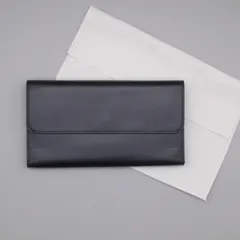 Valextra ヴァレクストラ 長財布 ロングウォレット 小銭入れあり レザー ブラック メンズのサムネイル