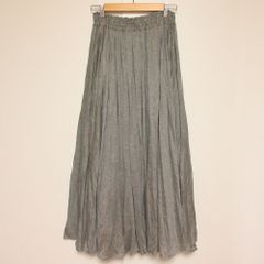 PEPLUM ヨシキヒシヌマ グレー プリーツロングスカート フリンジ