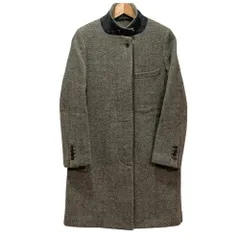 美品 MARGARET HOWELL マーガレットハウエル ヘリンボーン ウールコート 2 グレー レディース 古着 中古 USEDのサムネイル