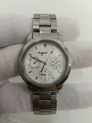 【中古品】 agnes b.アニエスベー 腕時計 V33J-0010 クオーツ シルバー ステンレス 時計 現状品のサムネイル