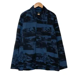 美品 PS Paul Smith ピーエスポールスミス グラフィックプリント スナップジャケット ブルゾン M ネイビー メンズ 古着 中古 USED