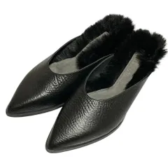 美品 UNITED NUDE ユナイテッドヌード レザー ミュール パンプス サイズ35 22.5cm程度 ブラック レディース 古着 中古 USEDのサムネイル