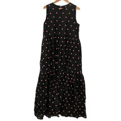 1 2026SS 完売品 新品 OBLI ストライプハート刺繍ワンピース ブルー 1 2026SS 完売品 新品 OBLI ストライプハート刺繍ワンピース ブルー