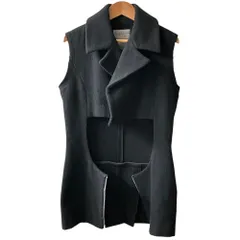 美品 YOHJI YAMAMOTO ヨウジヤマモト ウール変形ベスト ジレ FJ-J35-109 サイズ1 ブラック レディース 古着 中古 USEDのサムネイル