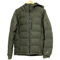 美品 MAMMUT マムート SERAC Down Hoody Herringbone ダウンジャケット 1010-23850 Lサイズ カーキ メンズ 古着 中古 USEDのサムネイル