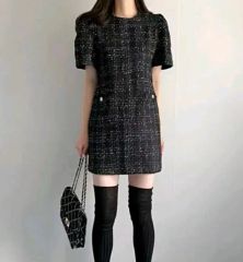 RANDY「Curvy tweed zip one piece」 ミニワンピース - メルカリ