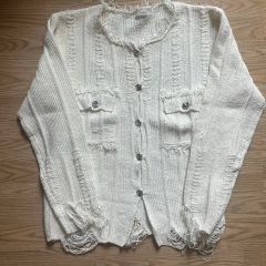 ラルフローレン レースフリル クロシェニット カーディガン 半袖 美品