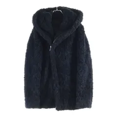 jun hashimoto (ジュンハシモト) 21AW C11 BOA SHORT WRAP カモフリースラップコート ボアジップアップジャケット フーデッドブルゾン ブラック 1012120011のサムネイル