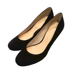 Gianvito Rossi スエード フラットシューズ 37ブラック - メルカリ