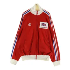 adidas (アディダス) 00S GREAT BRITAIN グレート ブリテン イギリス国旗 ワッペンデザイン サイドライン ジップアップ トラックジャケット レッド 169574のサムネイル