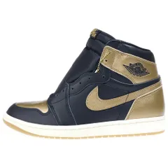 NIKE (ナイキ) AIR JORDAN 1 RETRO HIGH OG エアジョーダン1 レトロ ハイカットスニーカー ブラック/ゴールド US10.5/28.5cm DZ5485-071
