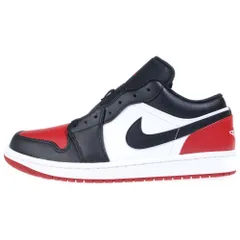 NIKE (ナイキ) AIR JORDAN 1 LOW BRED TOE エアジョーダン1 ブレッドトゥ つま黒 ローカットスニーカー ブラック/レッド/ホワイト US10.5/28.5cm 553558-161