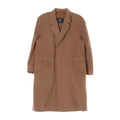 L バーバリー キャメル ウール100% ロング シングルブレストコート