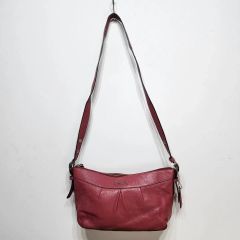 coach アクセサリーポーチ ワンショルダーバッグ ピンク レザー 無地 