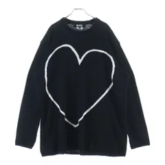 BLACK COMME des GARCONS (ブラックコムデギャルソン) 22AW ハートデザイン アクリル オーバーサイズ ニット セーター ブラック 1J-N001 AD2022のサムネイル