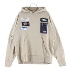 MSGM (エムエスジーエム) ロゴパッチワーク スウェット プルオーバーパーカー ブラウン 3140MM92のサムネイル
