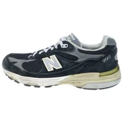 New Balance (ニューバランス) 993 ローカット メッシュ スニーカー ブラック/グレー MR993BK