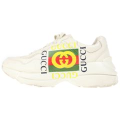 GUCCI Rhyton レザースニーカー アイボリー 498916 ライトン - メルカリ