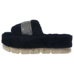 UGG (アグ) FLUFFITA フラッフィータ クリア ラバーロゴ ボア 厚底サンダル シューズ ブラック レディースのサムネイル