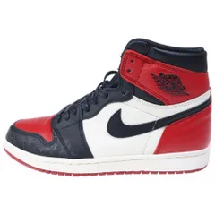 NIKE (ナイキ) AIR JORDAN 1 RETRO HIGH OG BRED TOE エアジョーダン1 レトロ ブレッドトゥ ハイカットスニーカー レッド/ホワイト US8/26cm 555088-610