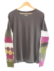 キャピタル KAPITAL KAPITAL Patchwork Long  Sleeve Tee キャピタル パッチワーク ロンT サムホール  2 ロンT グレー Mサイズ 103MT-4474のサムネイル