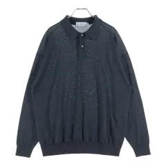 Graphpaper (グラフペーパー) 22AW レーヨン ロングスリープ ポロシャツ グレー GM223-80121Bのサムネイル