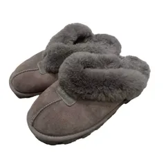 アグ UGG ファーサンダル スリッポン コケット US6 グレー ■WGA