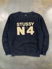 00s old stussy N°4 Monogram スウェット 紺タグ - メルカリ