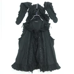 【美品】ピンクハウス★うさ耳！フリル使いローンブラウス フーディ 黒系 はしごレース&ミニリボンいっぱい♪z19852