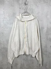 美品 23区 ラメ シャイニー シアー ニット ジップアップ パーカー size38/オフホワイト ■◇◎レディースのサムネイル