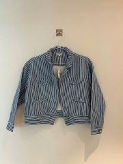 COMME des GARCONS GIRL ラウンドカラーストライプジャケット - メルカリ