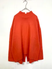 UNFILO アンフィーロ センターシーム ウールカシミヤ ハイネック ニット セーター sizeM/オレンジ ■◇ レディース