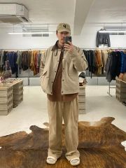 Nigel Cabourn モーターサイクルシャツ-オゾンブリーチチェック 46