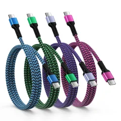 Ocbuo USB C/Type C to Type C ケーブル【4本組/4色/PD対応 30W急速充電】 iPhone17、iphone 17Pro、いPhone16/15、google pixel 10,iPad mini7/6 、MacBoo ...