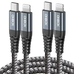 USB-C ライトニングケーブル 1M 2本 iPhone 充電ケーブル タイプC MFi認証 USB C Lightningケーブル ナイロン編み 急速充電 PD対応 20W Type C to ライトニングケーブル iPhone 14 13 12 ...