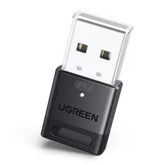 UGREEN Bluetooth 6.0アダプタ、PC用、USB bluetoothドングルレシーバー、EDR＆BLEモード、Windows 11/10/8.1対応、プラグ＆プレイ、ヘッドフォン/キーボード/マウス/スピーカー/プリンタなど対応 紛失防止
