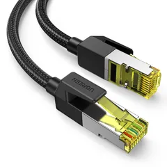UGREEN LANケーブル CAT7 (0.5M) メッシュLANケーブル カテゴリー7 コネクタ 超光速10Gbps/600MHz CAT7準拠 イーサネットケーブル 爪折れ防止 シールド モデム ルータ PS3 PS4 Xbox等に対応