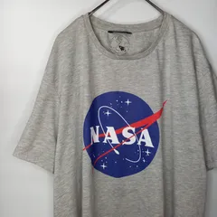 クルーネック　NASA Tシャツ　半袖　オーバーサイズ　グレー　XXL