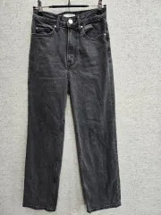 H&M グレーデニム ストレートデニム 24