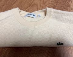 LACOSTE アイボリー クルーネックセーター FR 3 - メルカリ