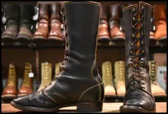 【8 良品】CLINCH クリンチ ハイライナー Hi-Liner Boots Black ブラック Latigo レースアップ BRASS ブラス ブーツ HOPESMORE 【GD386】のサムネイル