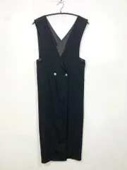 AUNT MARIE'S アントマリーズ ポリエステル ダブルジャンパースカート ジレ ワンピース sizeS/黒 ■■ レディース
