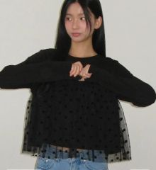 SLY スライ ミチ MICHIXSLY DOTS KNIT トップス ブラック - メルカリ