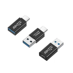 YFFSFDC Type C USB変換アダプター【3個セット】USB-C オス to USB-A オス+Type C (メス) to USB 3.0 (オス)+Type C to USB A 3.0 メス 変換アダプタ 携帯電話充電およびWindo ...