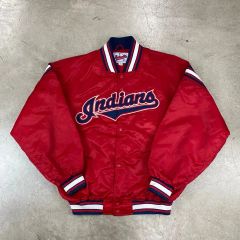 MLB クリーブランド インディアンス サテンジャケット XL 未使用