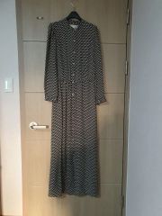 HYKE ロングシャツワンピース スクエア柄 ブラック サイズ2 - メルカリ