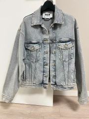 MM6カットオフデニムWashed Text PrintDenim Jacket - メルカリ