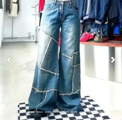 pollen vintage ヴィンテージ レース リメイク デニム パンツ - メルカリ