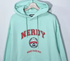 実寸 オーバーサイズ M) ナーディ ミント フーディーTシャツのサムネイル