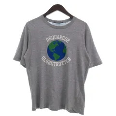 ディースクエアード DSQUARED2 Tシャツ カットソー 半袖 プリント クルーネック XS グレー